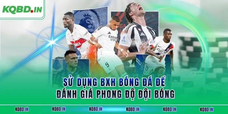 BXH 16 Sử dụng BXH bóng đá để đánh giá phong độ đội bóng